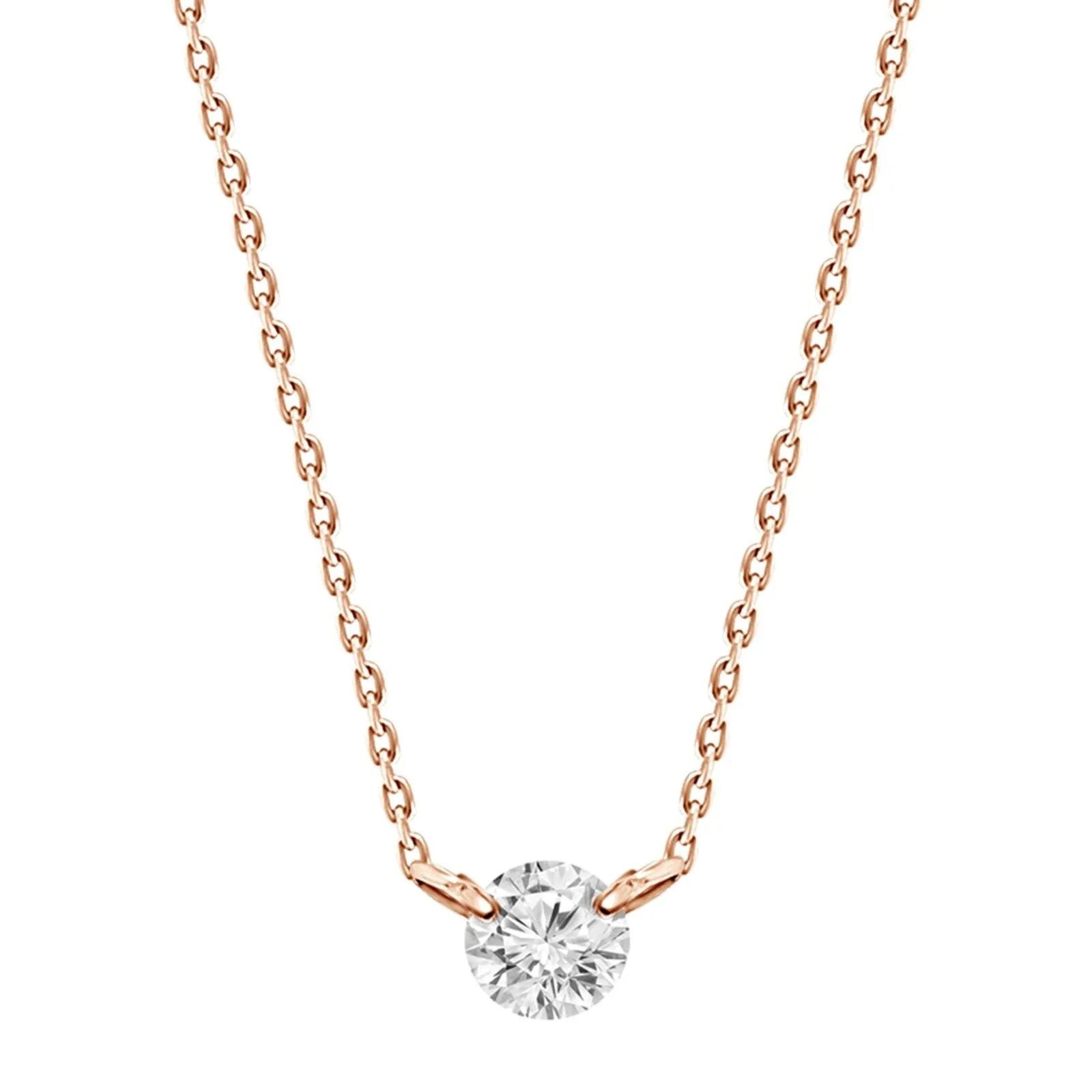 0.8ct Floating Diamond Solitaire Necklace