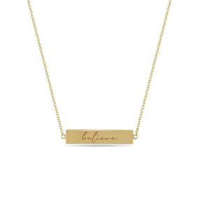 14k Double-Sided Nameplate Necklace