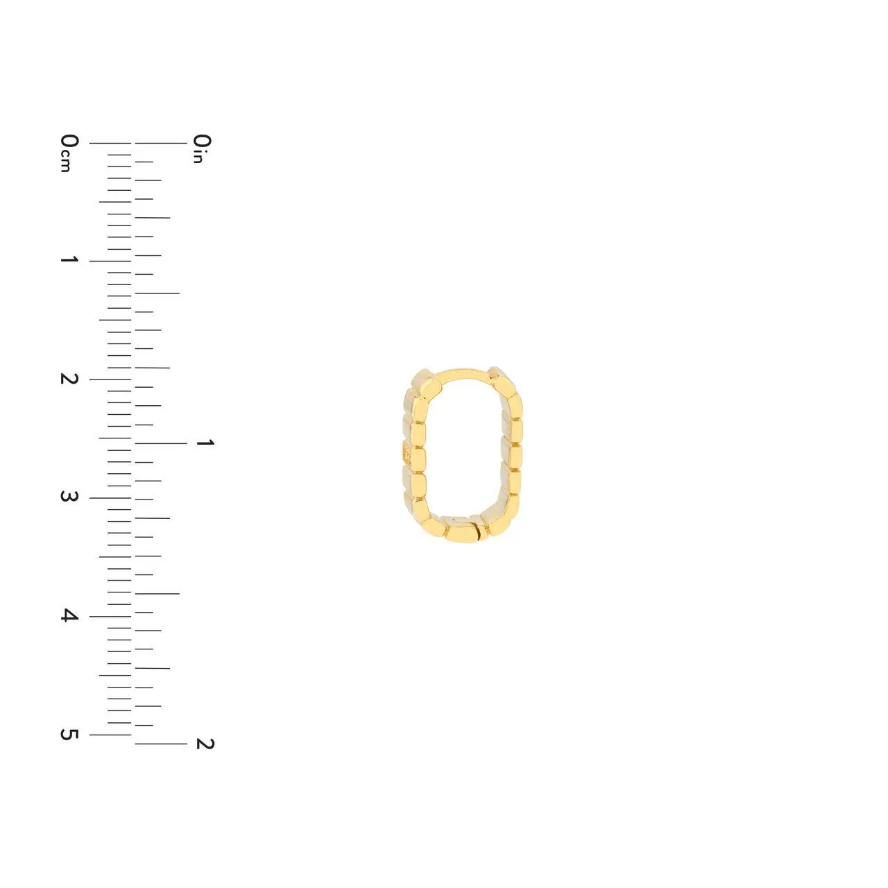 14K Gold Diamond Ribbed Huggie Earrings