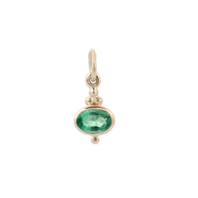 14K Gold Emerald Pendant