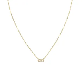 14k Itty Bitty Diamond Infinity Necklace