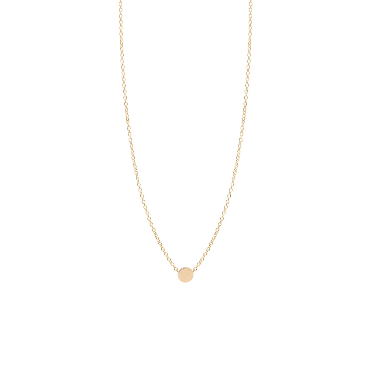 14k Itty Bitty Pavé Diamond Disc Necklace