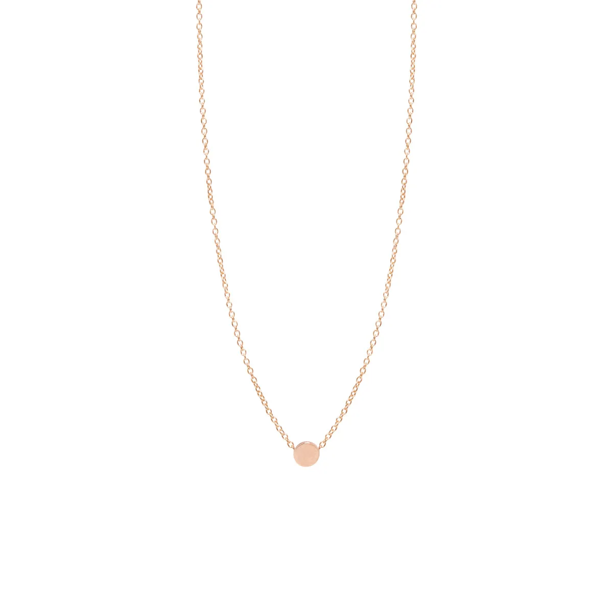 14k Itty Bitty Pavé Diamond Disc Necklace