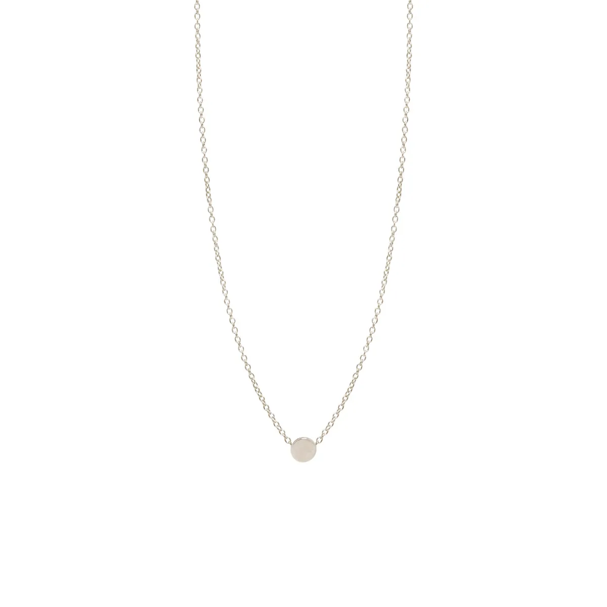 14k Itty Bitty Pavé Diamond Disc Necklace