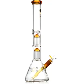 18 Thick 7mm Double Chamber Tree Perc Bong, by Diamond Glass