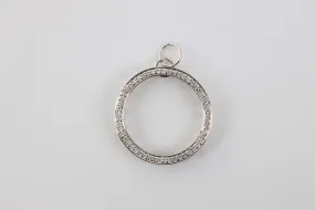 18k White Gold 0.260tcw Diamond Circle Pendant (2.31g.)