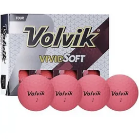 3 Dozen (36) Volvik Vivid Soft Pink Golf Balls