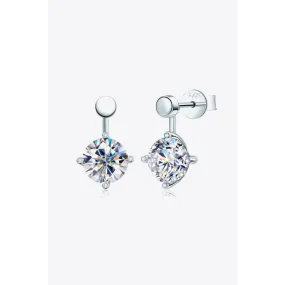 4 Carat Moissanite Drop Earrings