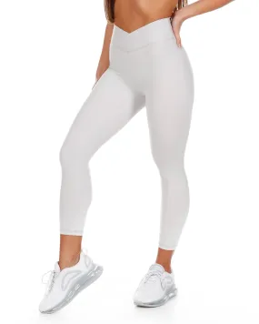 7/8 Cross Over Leggings - Pearl Grey