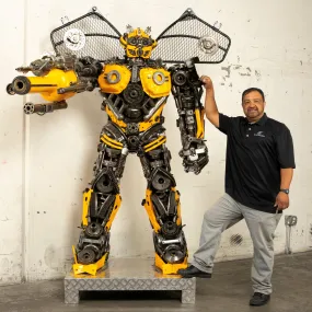 79 Bumblebee Inspired Recycled Metal Art Sculpture