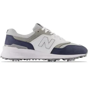 997 Waterproof Spiked Golf Shoes White/Navy - 2024