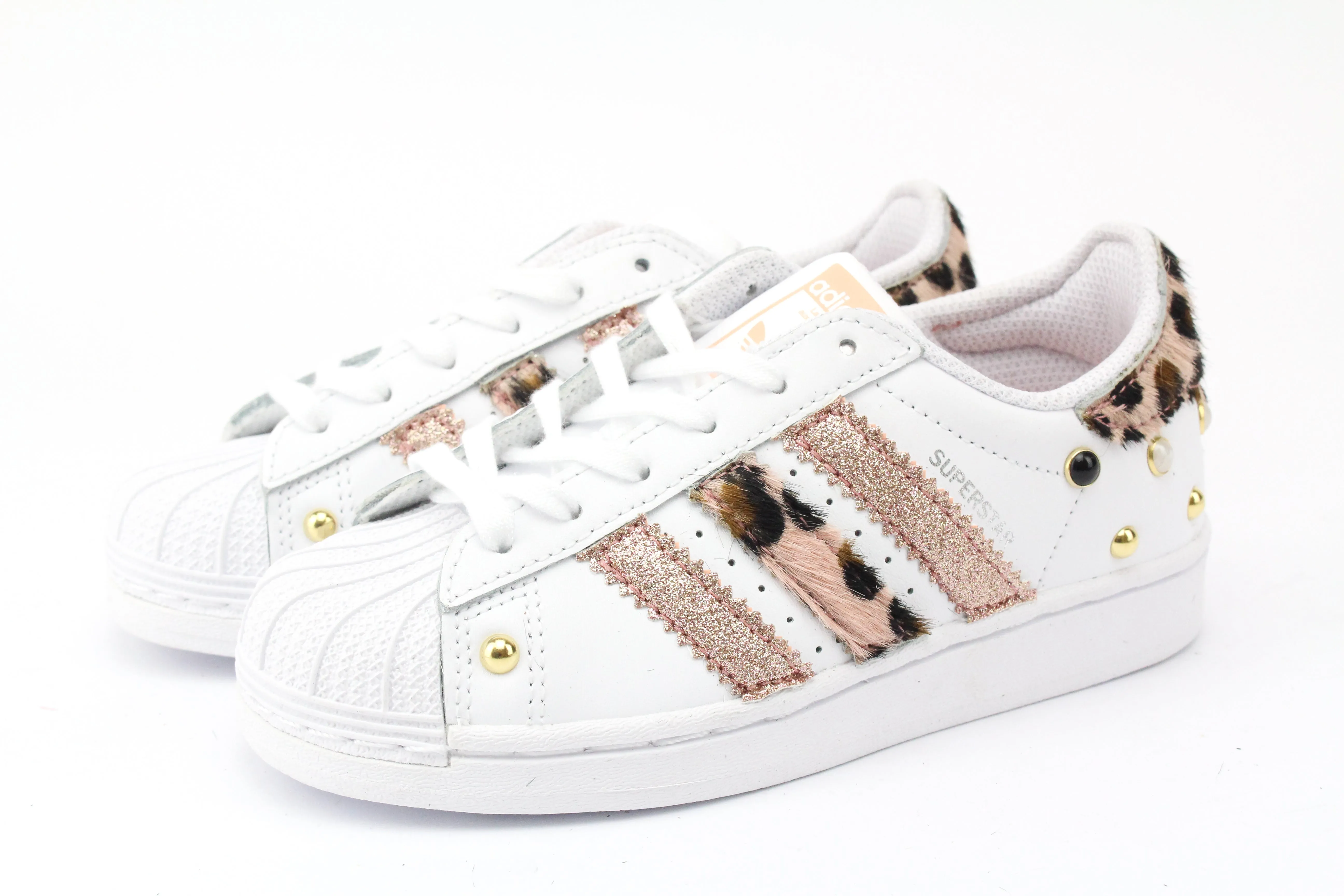 Adidas Superstar Maculate Pink Glitter & Borchie