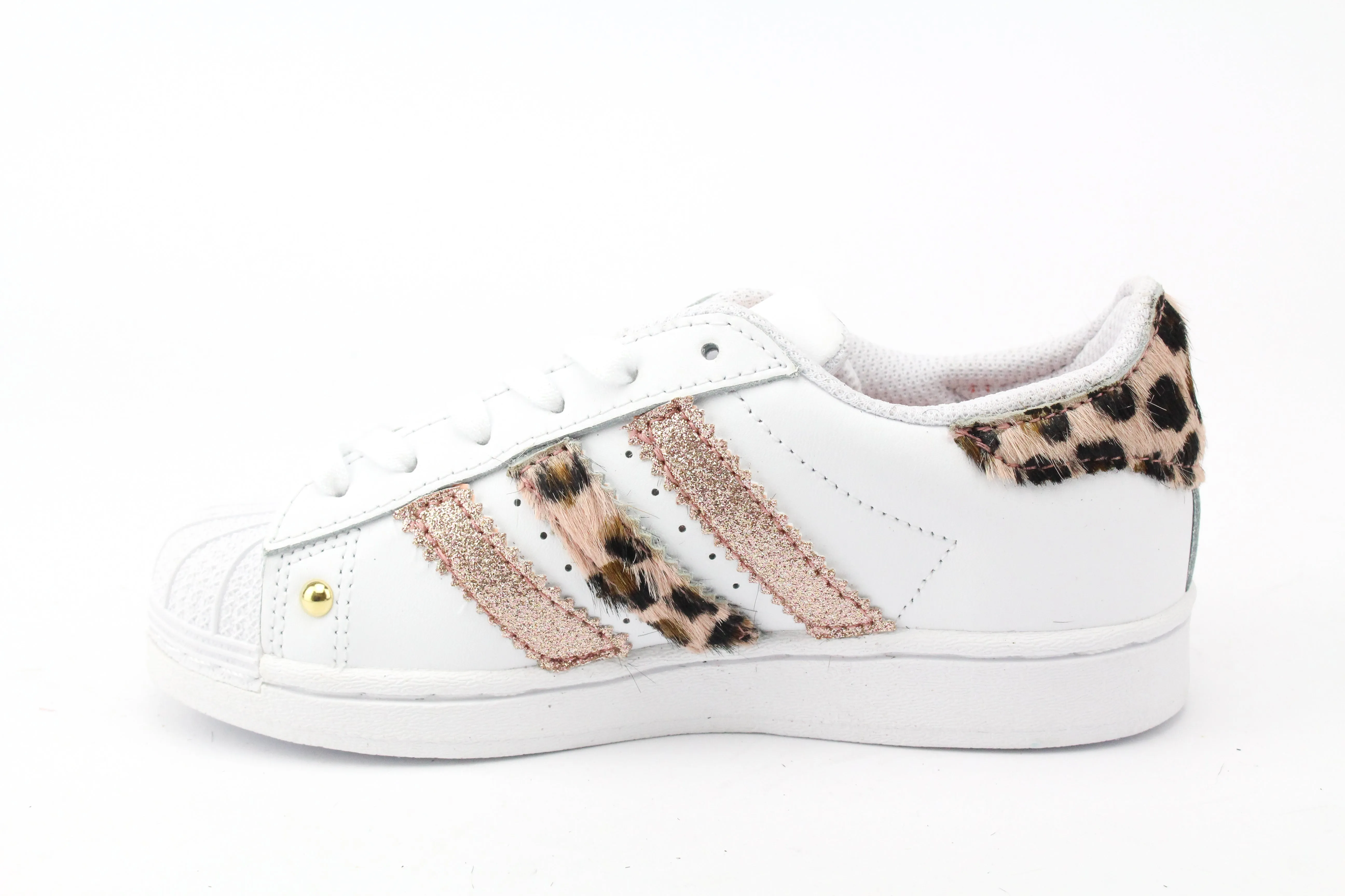 Adidas Superstar Maculate Pink Glitter & Borchie