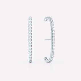 Allday 14K Whitegold Earrings w. Diamonds