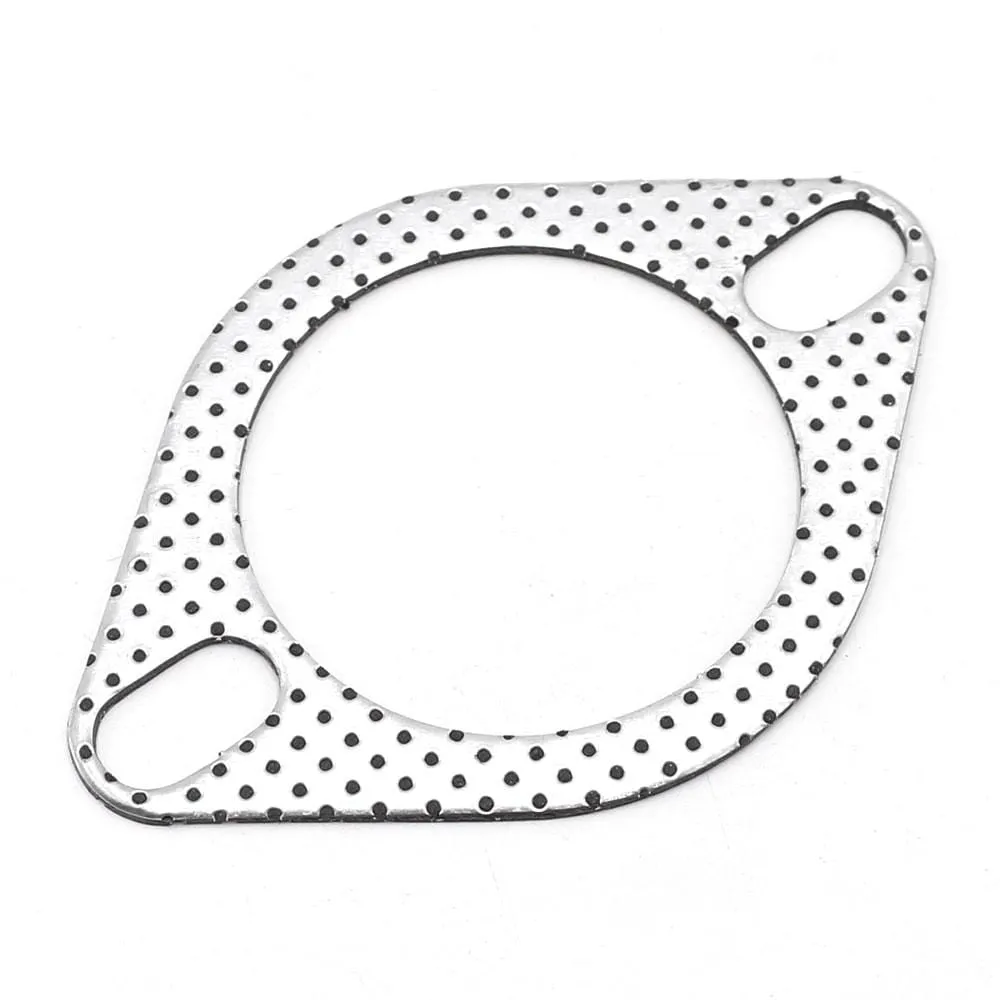 Aluminum 2.5 inch 63mm Car Engine Exhaust Gasket Downpipe Flange Universal Exhaust Pipe Gasket with two holes 5pcs/Lot