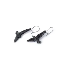 Black Raven Earrings