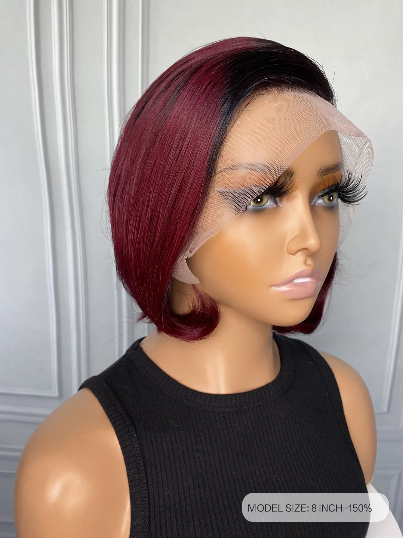 Bob 13 X 4 Lace Front 8 Inch Human Hair Wig