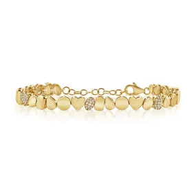 Bold Gold Mixed Shapes Bracelet