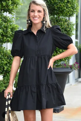 BUSINESS BUT MAKE IT CUTE DRESS-BLACK