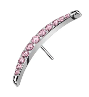 Camber Pink CZ Titanium Threadless Top