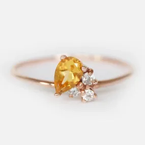 Citrine Diamond Ring Tess