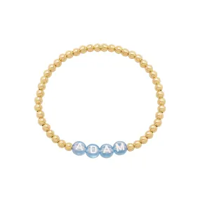 CLEAR BLUE BEAD BRACELET