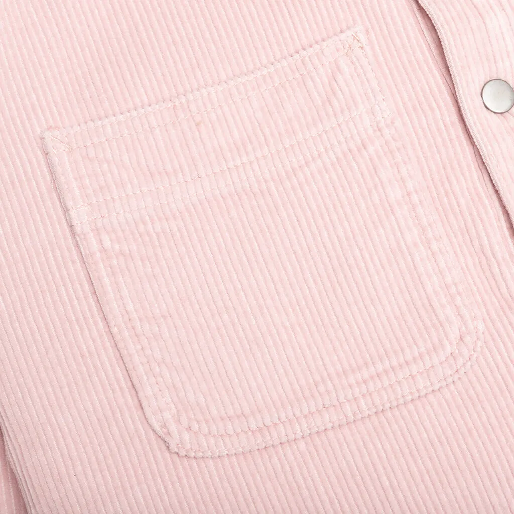 Cord Quilted Overshirt - Washed Pink