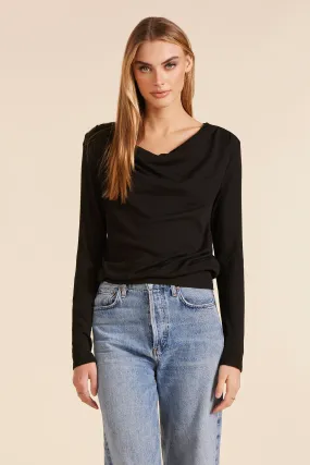 COWL NECK LONG SLEEVE TOP