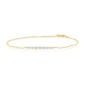 Diamond 2 Prong Bar Bracelet