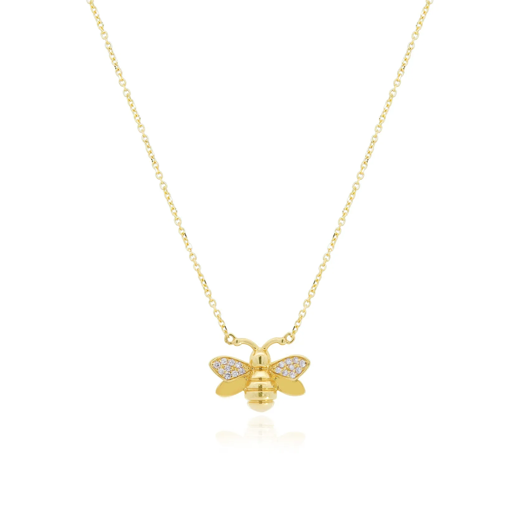 Diamond Bee Necklace