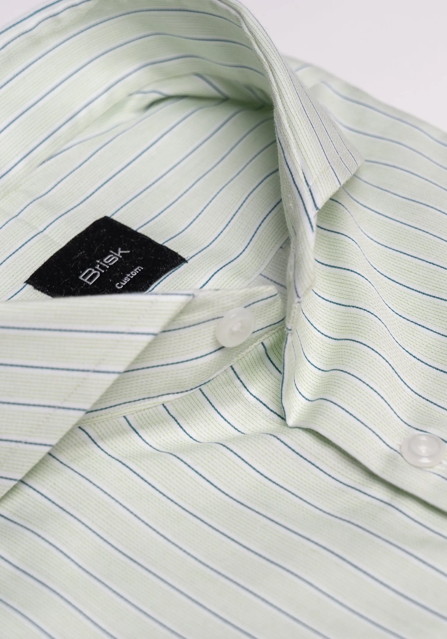 Egyptian Blue On Fresh Green Stripes Shirt