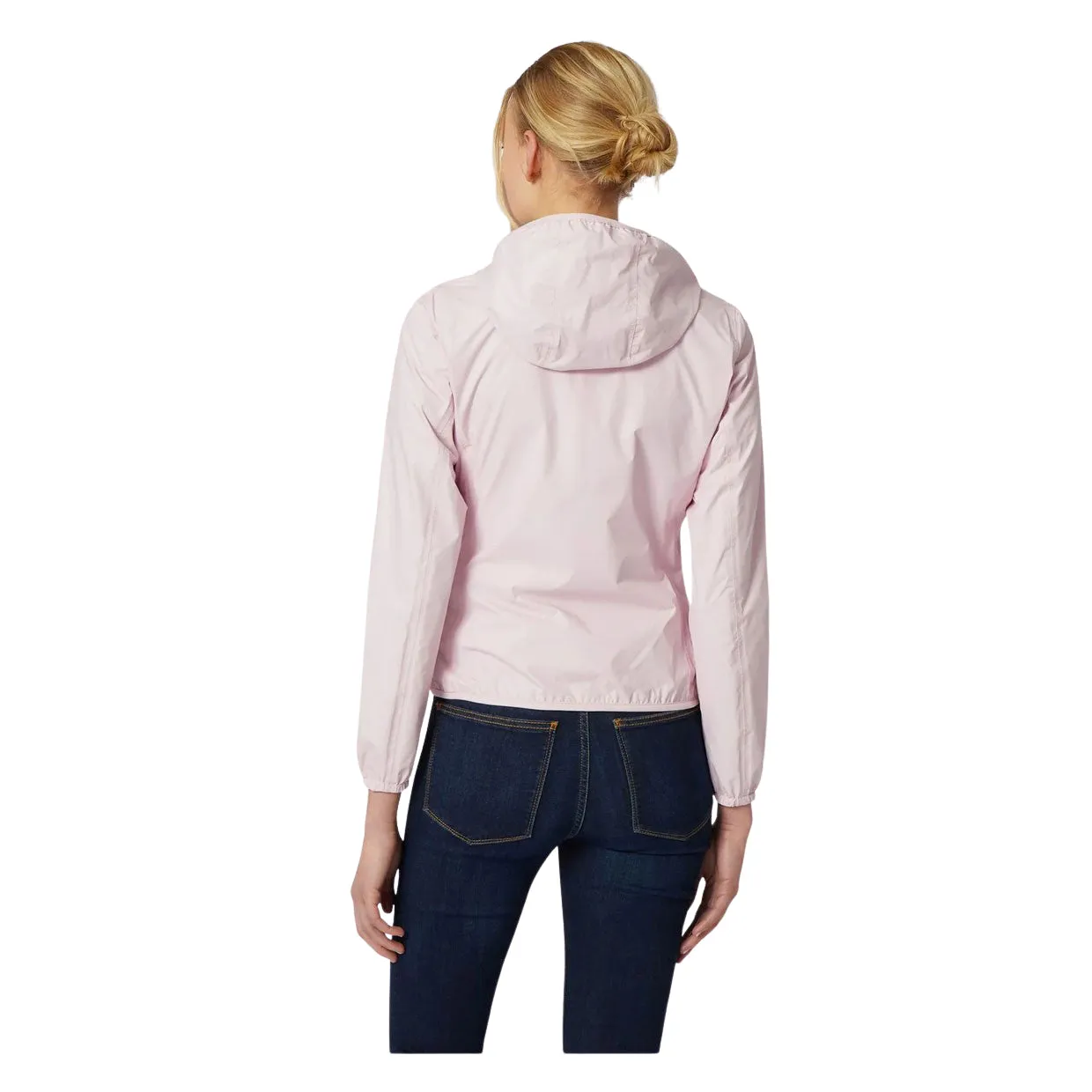 Giubbino Donna K-Way Lily Plus Reversible Graphic Rosa / Bianco