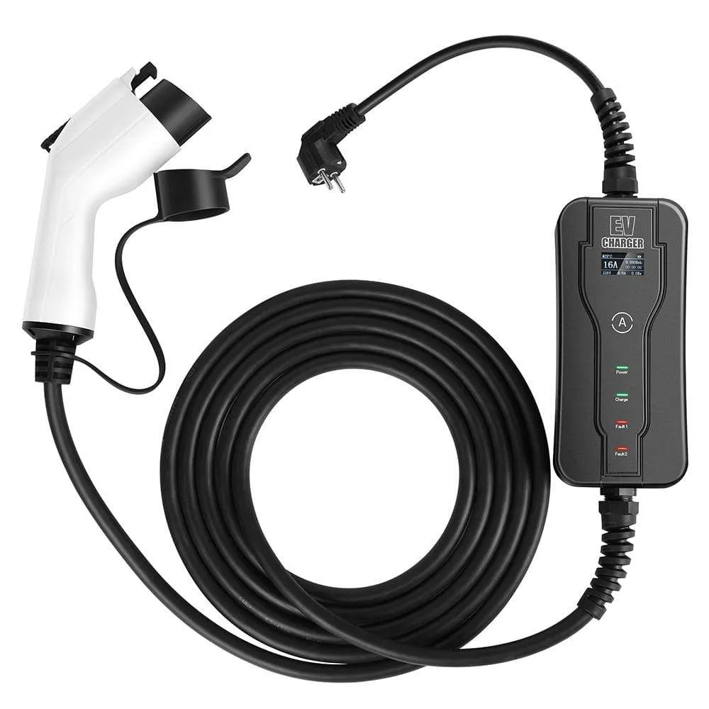 GKFLY Type 1 & Type 2 EV Charger J1772 16A Electric Vehicle Charger Portable Home Use Smart Auto High Quality Charger