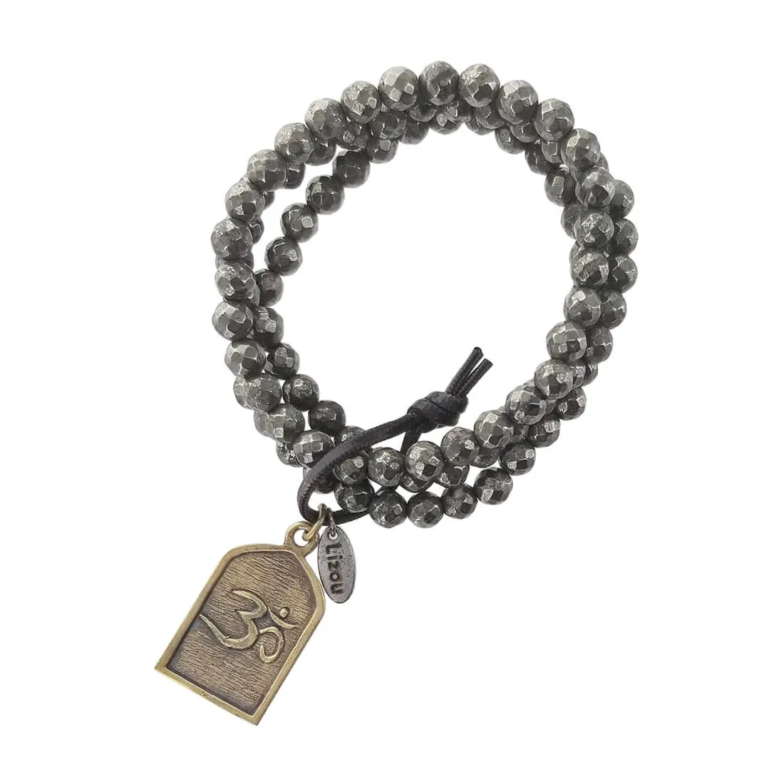 Gold Buddha Ohm Hematite Bracelet