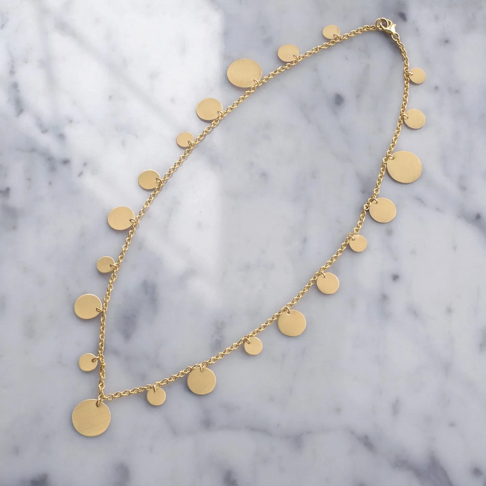 Gold Filled Gypsy Disk Necklace