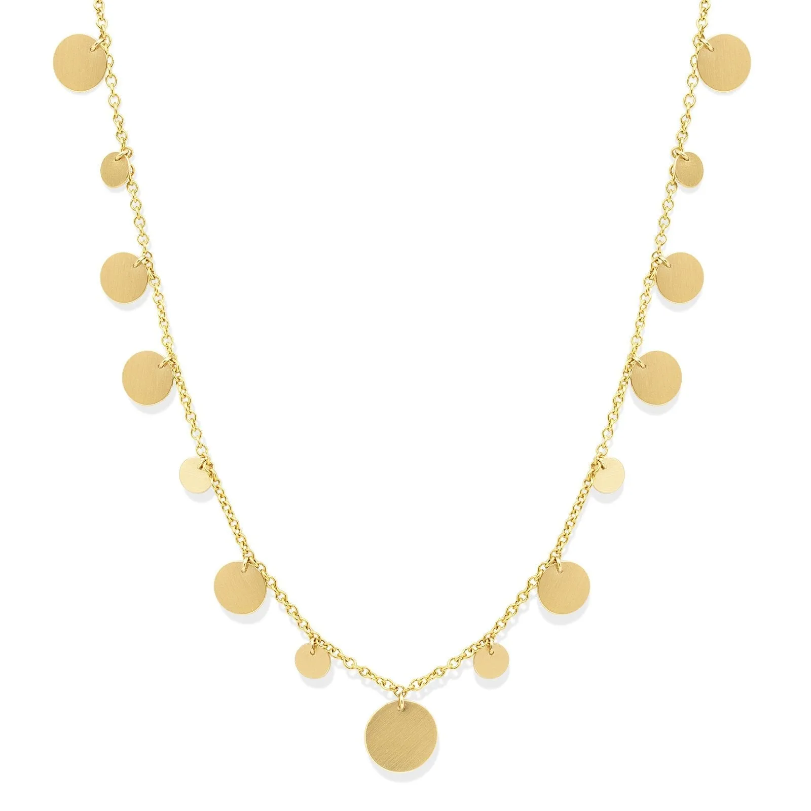 Gold Filled Gypsy Disk Necklace