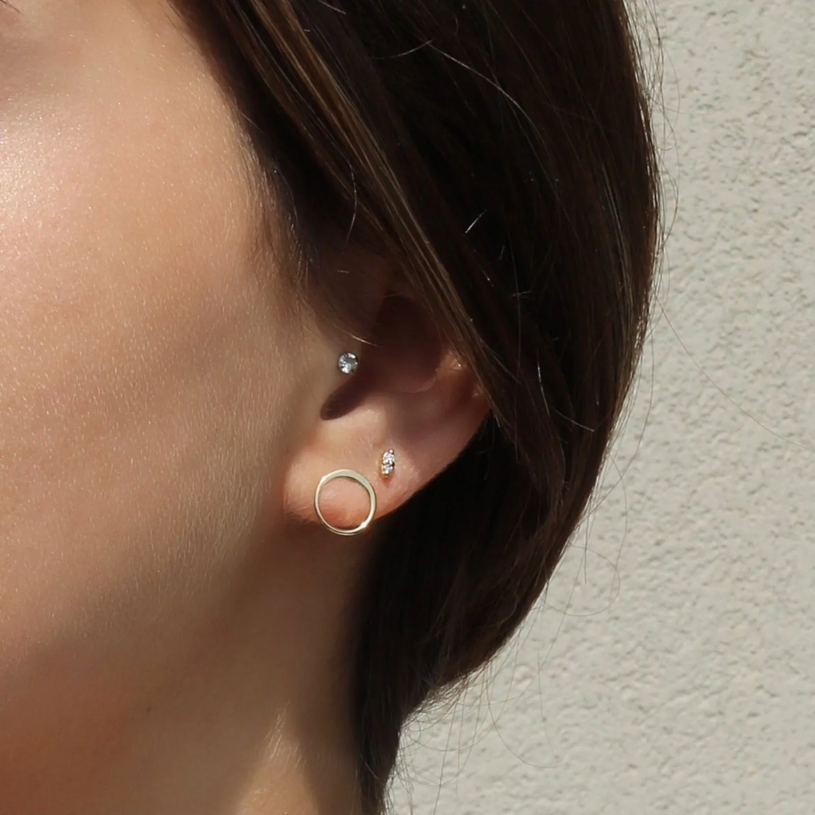 Gold Filled - Mini Open Disk Stud Earrings