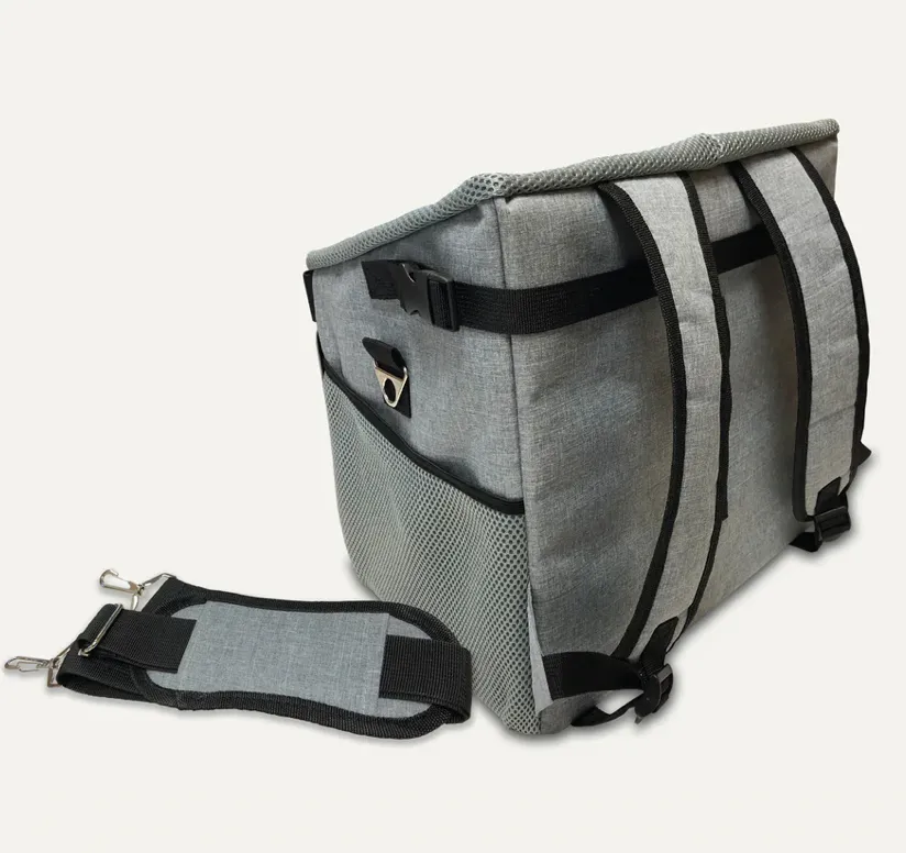 Goo-Eez 2-in-1 Bike Basket & Back-Pack Carrier - Grey