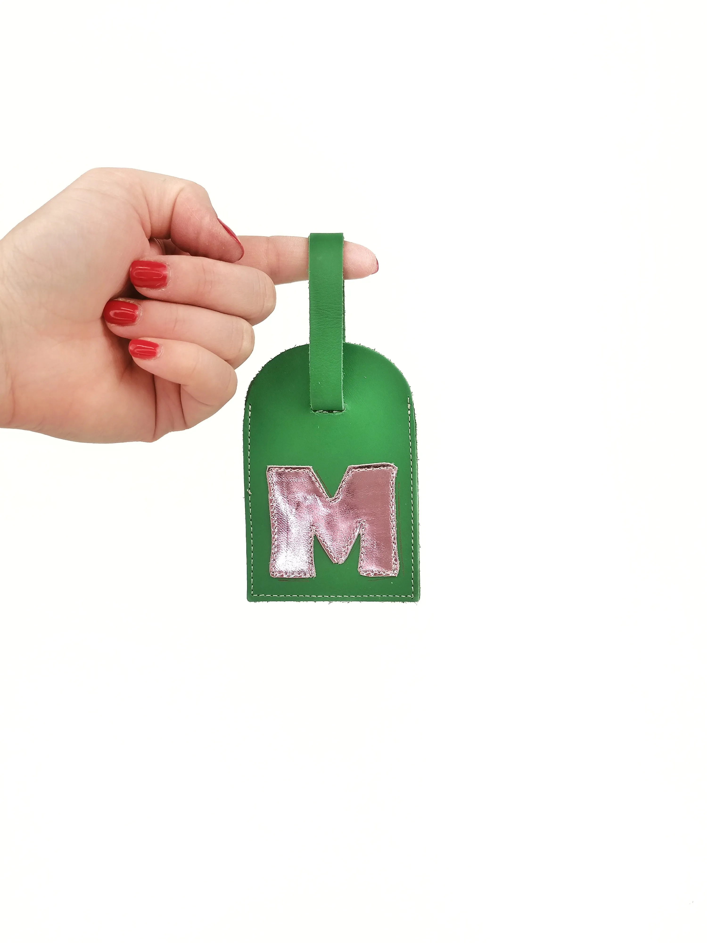 GREEN/METALLIC PINK TRAVEL TAG