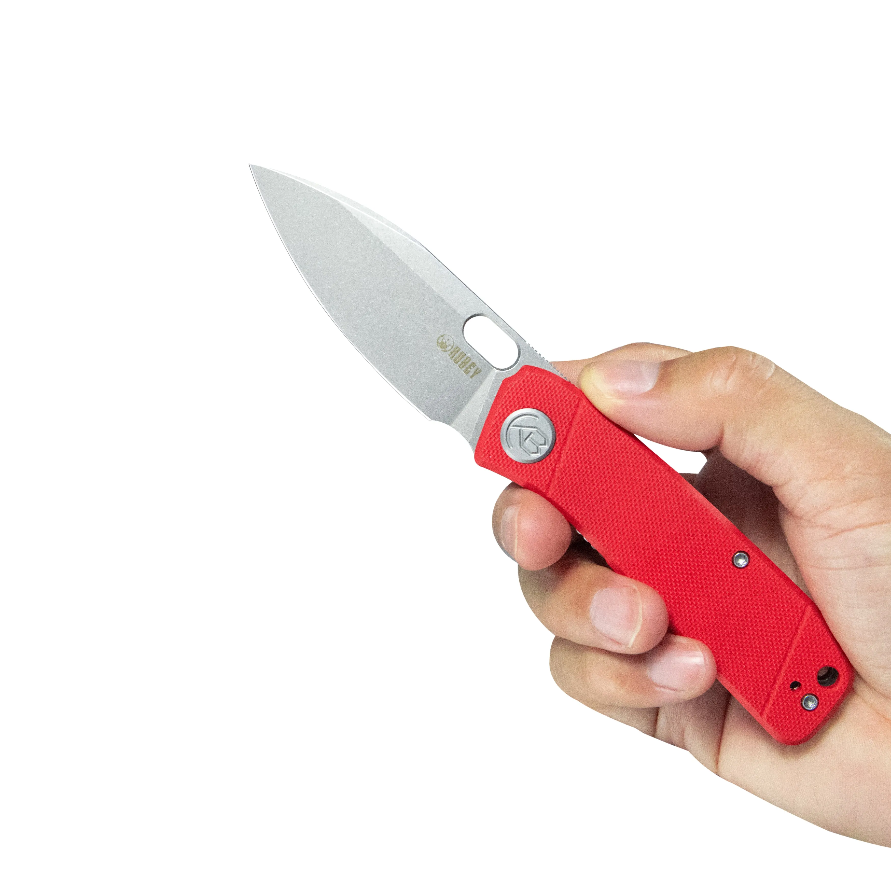 Hyde Liner Lock Folding Knife Red G10 Handle 2.95 Bead Blasted 14C28N KU2104G