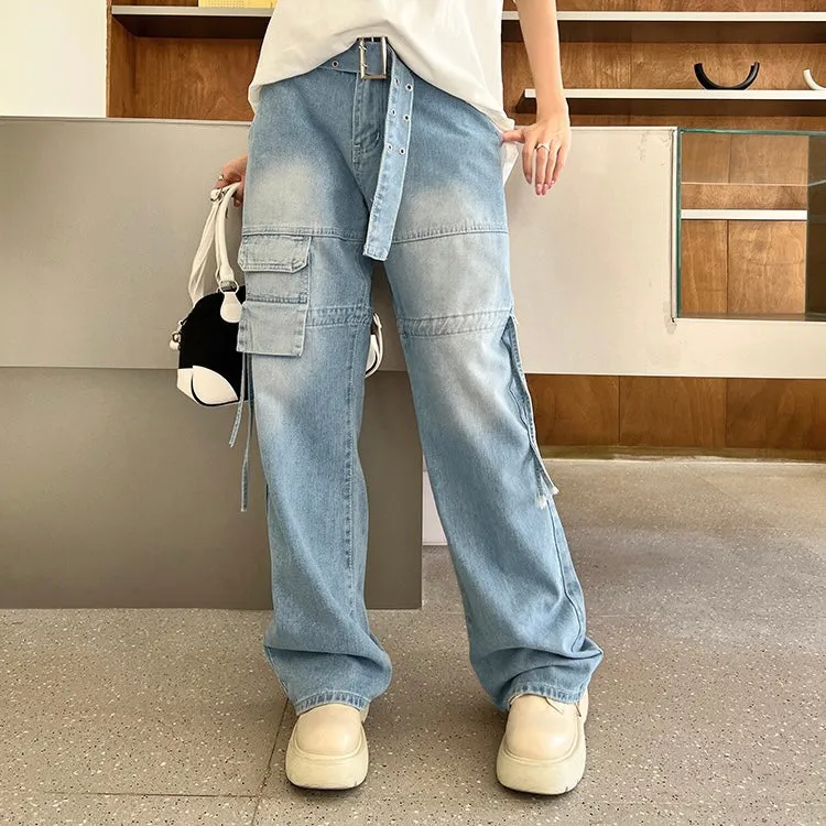 Ice Blue Denim Pants