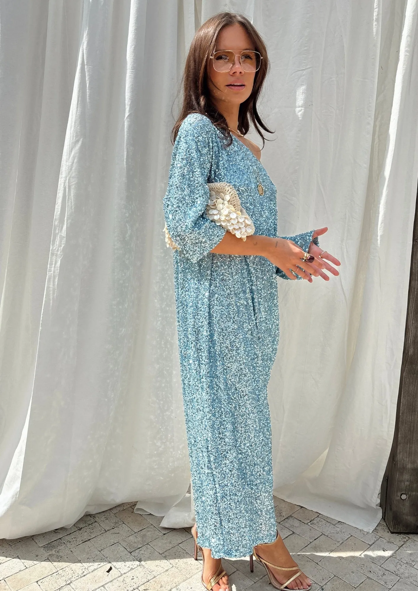 Ice Blue Sequin Jem Dress