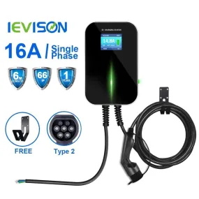 IEVISON 16A 1Phase 3.6KW EV Charger EVSE Wallbox Electric Vehicle Charging Station with Type 2 Plug IEC 62196-2 with 6.1M Cable