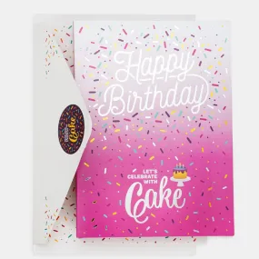 InstaCake Card - Happy Bday Pink - Chocolate