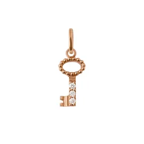 Key diamond pendant, Rose Gold