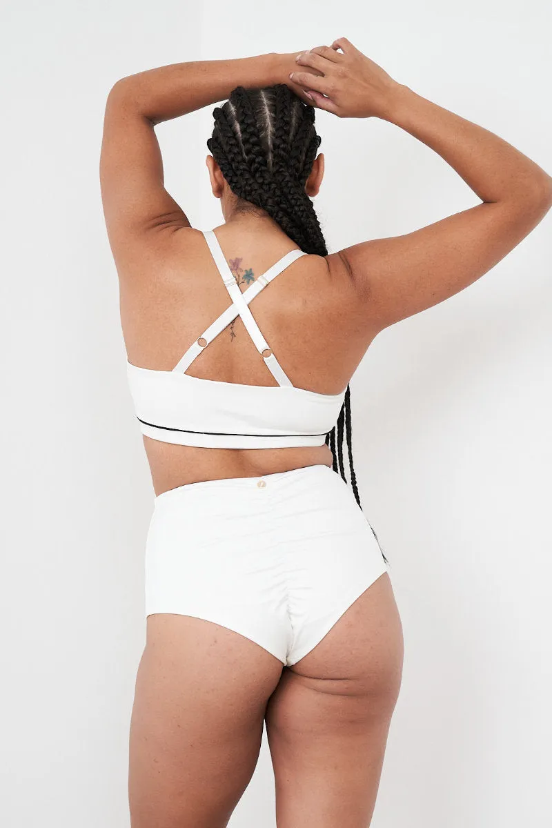 Lunalae Missy High Waist Bottoms - Recycled White