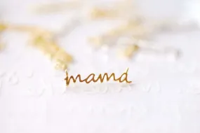 Mama Charm Pendant Vermeil gold or Sterling Silver Mamma Mama Charm Connector Link Necklace momma bear motherhood Name Initial Charm A116