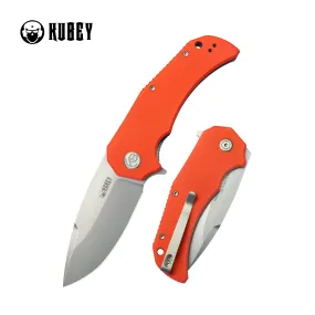 Mikkel Willumsen Design Bravo one Drop Point Outdoor Folding Camping Knife Orange G10 Handle 3.39 Beadblast AUS-10 KU319B