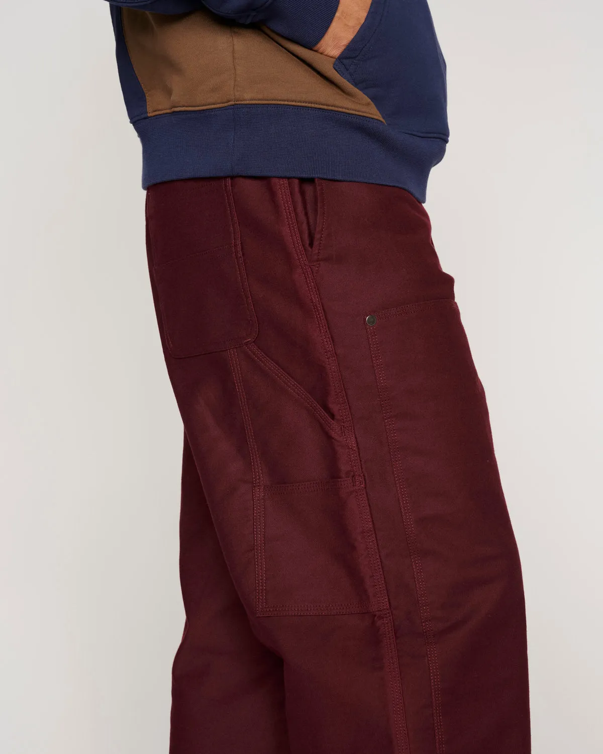 Moleskin Double Knee Utility Pant - Burgundy