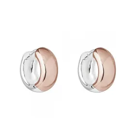 Najo Two Tone Hinged Huggie Earring